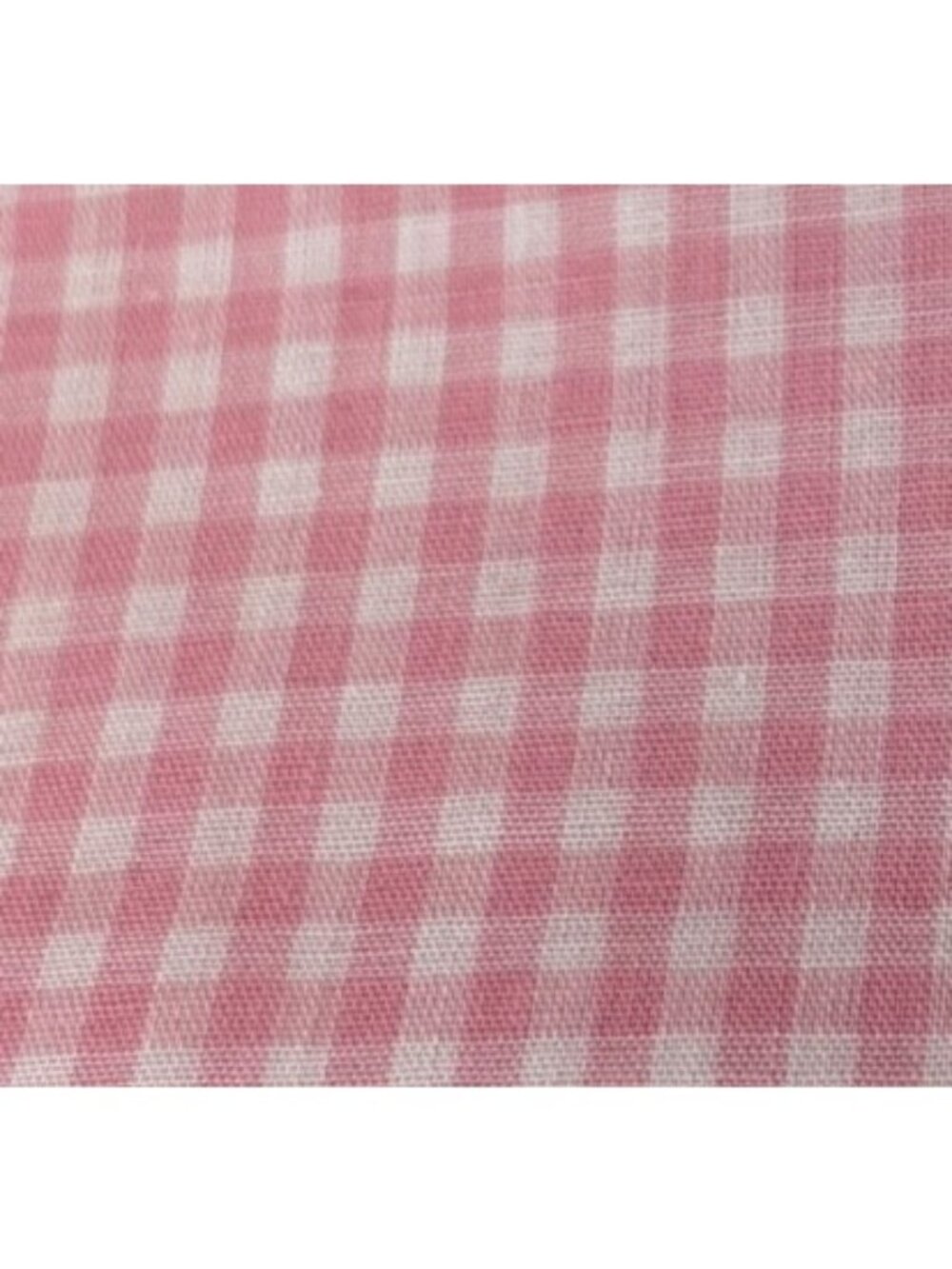 Pink & White Gingham Check Cotton Fabric 1/2 yard x 34" Material Crafting